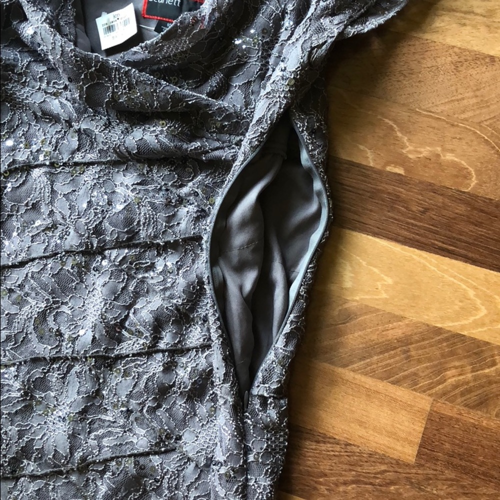 Knee length dress. Grey/bluish. - Picture 3 of 5